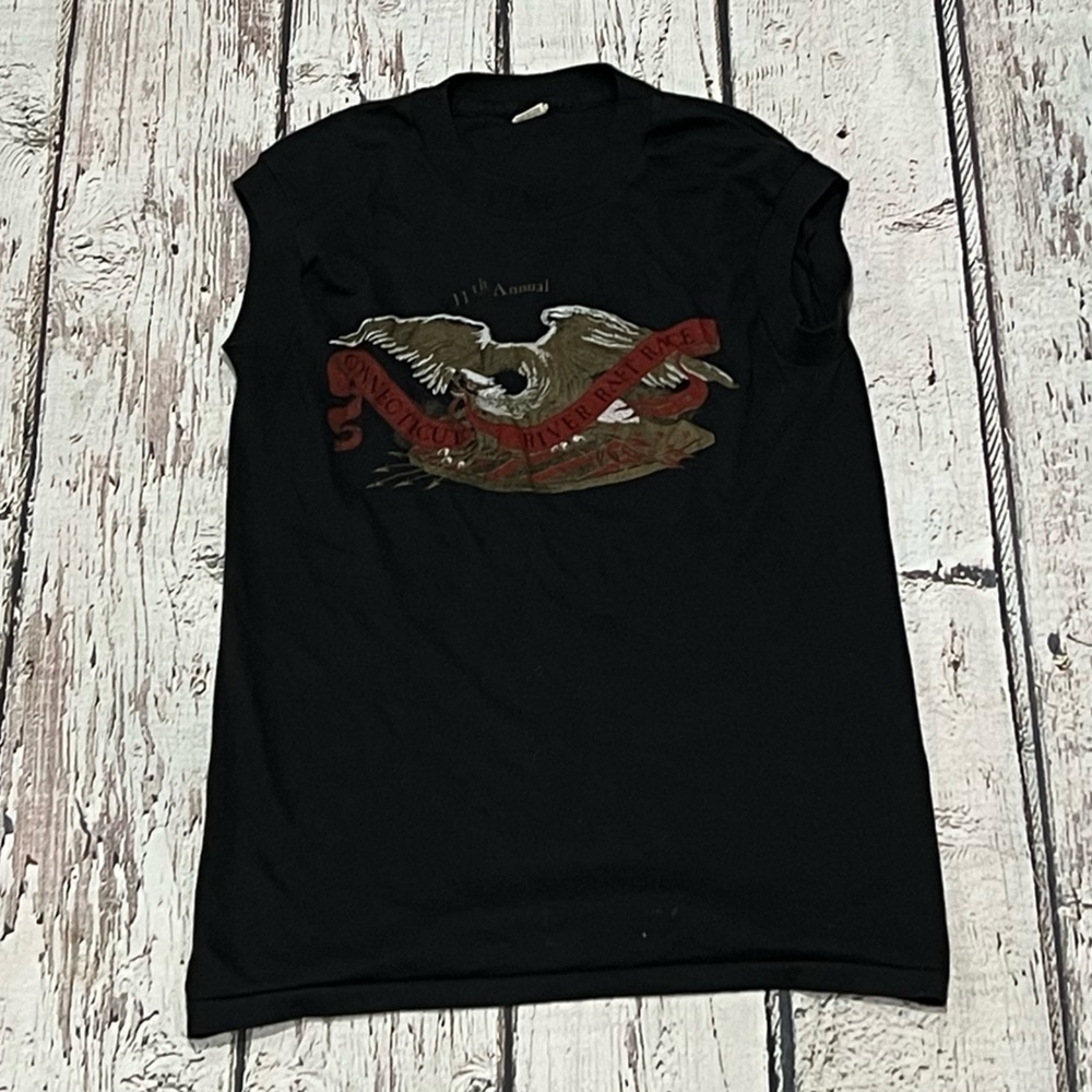 Vintage Connecticut River Raft Race Screen Stars 1980s Tee Top Shirt